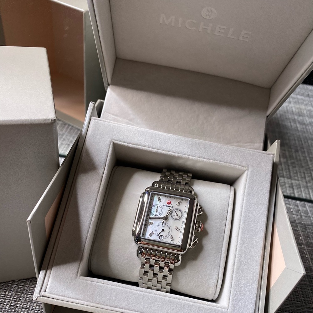 Michele Deco Mid Diamond Dial Women's Watch